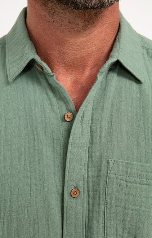 Chemise à manches courtes double gaze