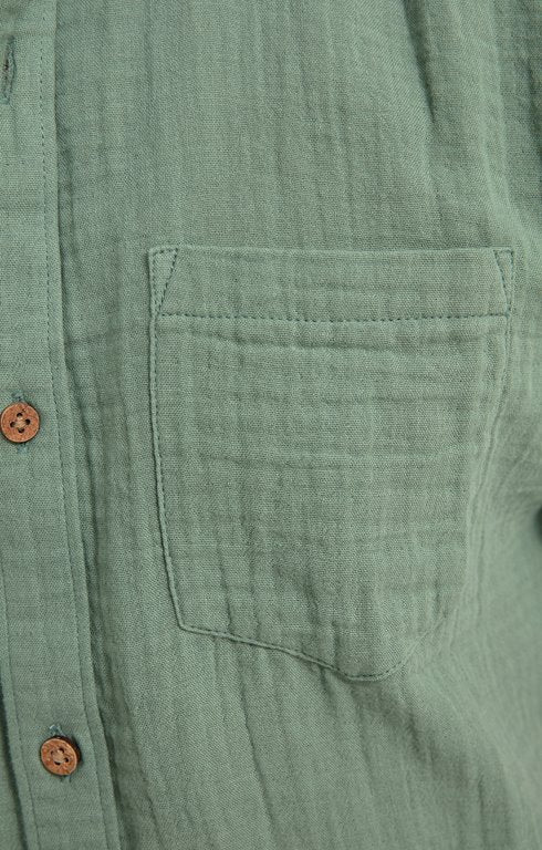 Chemise à manches courtes double gaze
