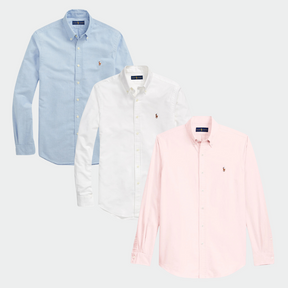 Lot de 3 Chemises Oxford Slim Fit Polo R&L