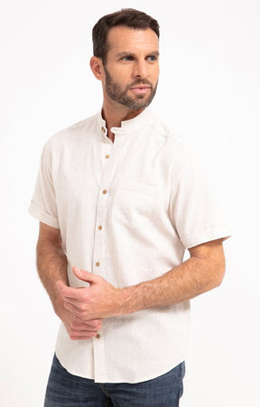 Chemise manches courtes unie Colin mao