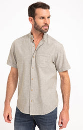 Chemise manches courtes unie Colin mao