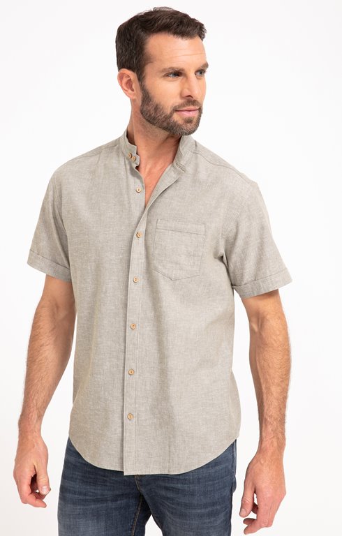 Chemise manches courtes unie Colin mao