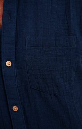 Chemise à manches courtes double gaze
