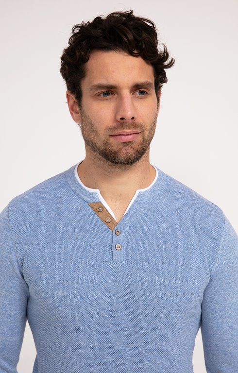 Pull col tunisien uni jerti